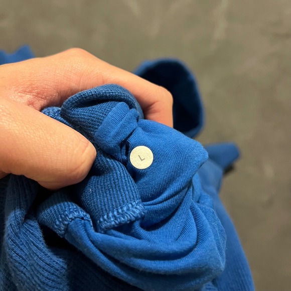 Lululemon Men's Blue Full Zip Scuba Hoodie Sweatshirt Size L Casual Fleece Heavy - Picture 3 of 8